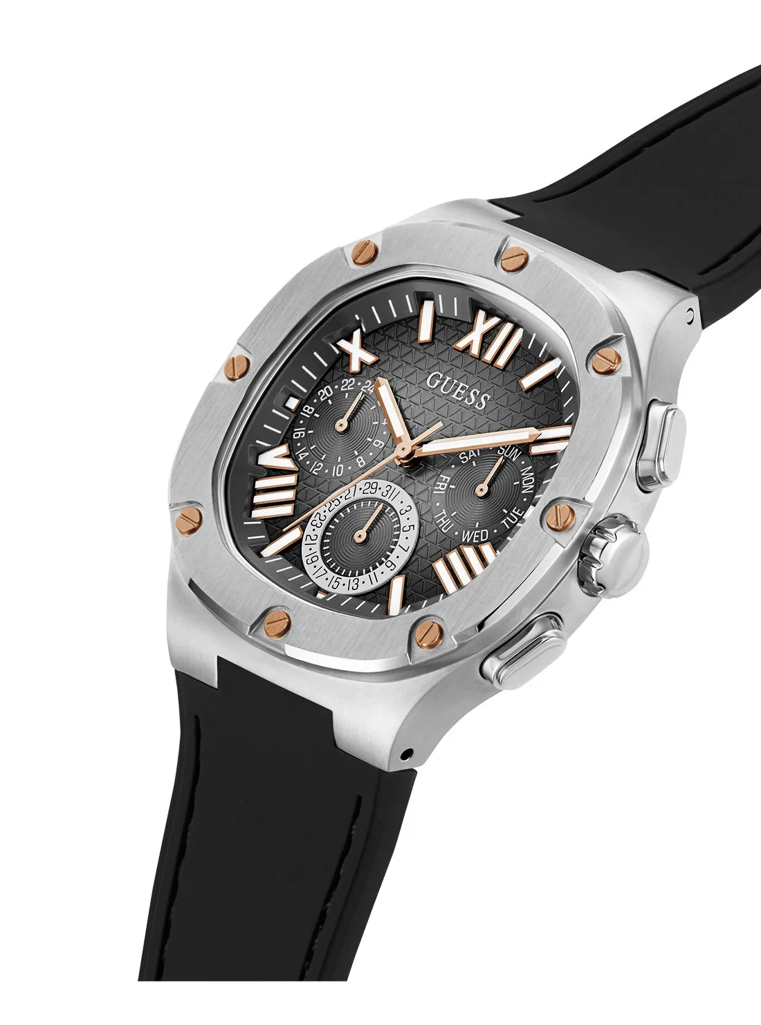 Gunmetal Headline Silicone Watch