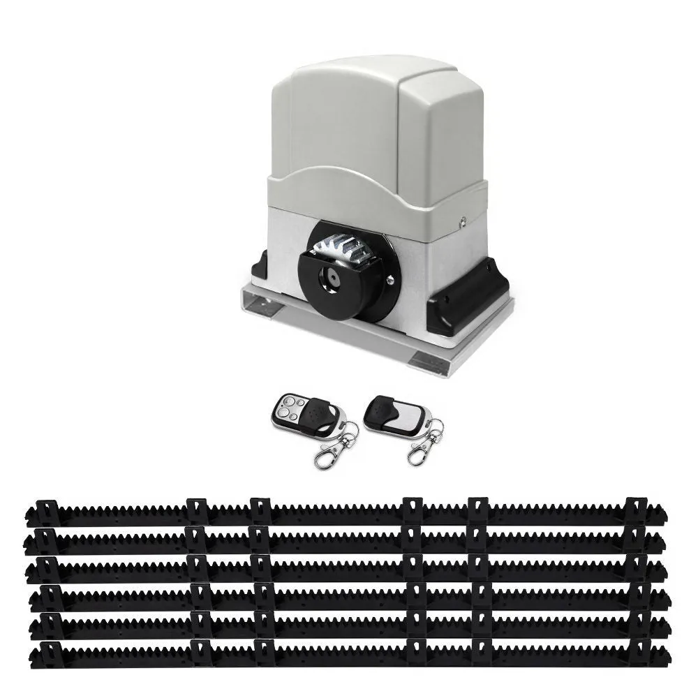 Heavy-Duty Electric Sliding Gate Opener, 1200KG, 6M, 2 Remotes, LockMaster