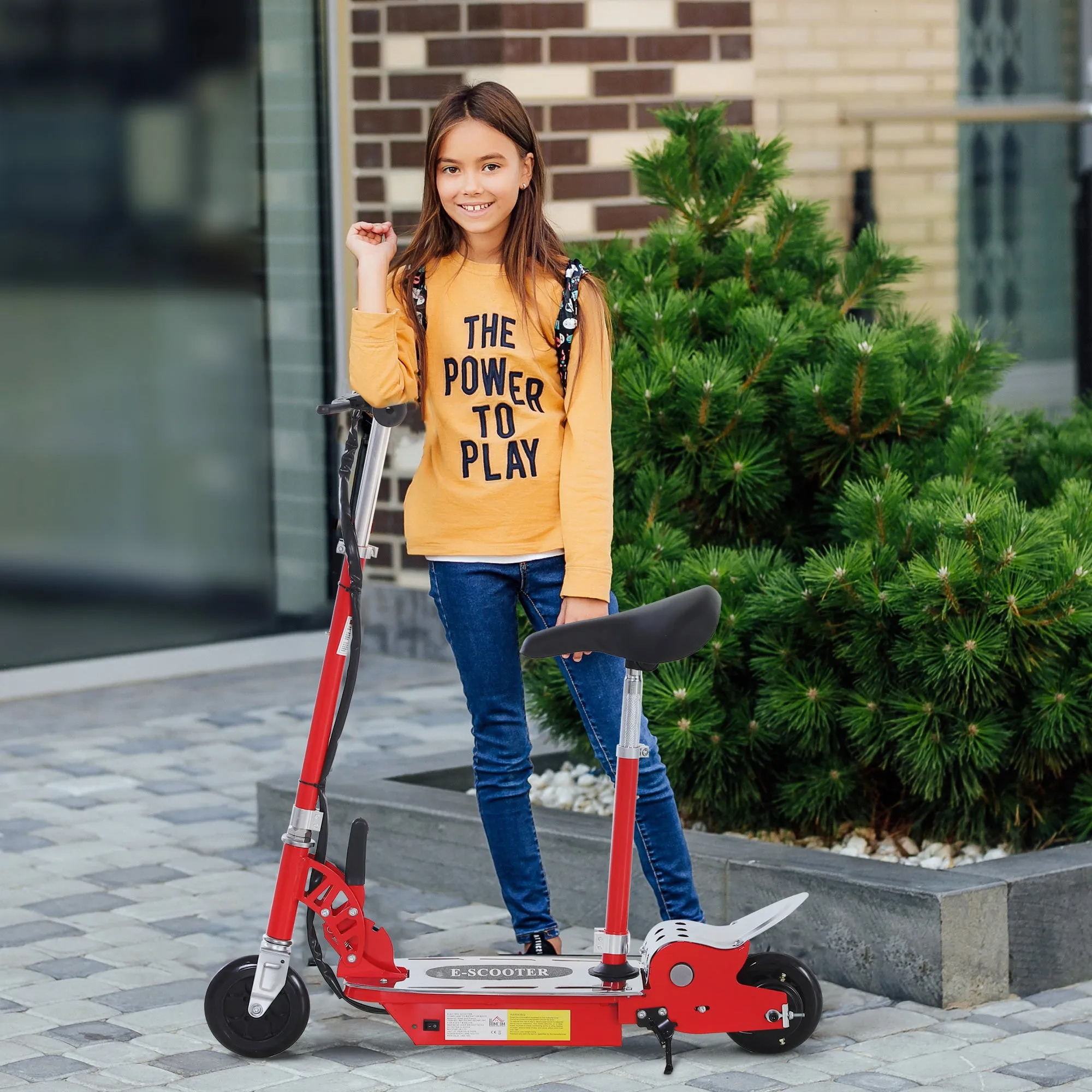 HOMCOM Kids Electric Ride On eScooter 120w - Red