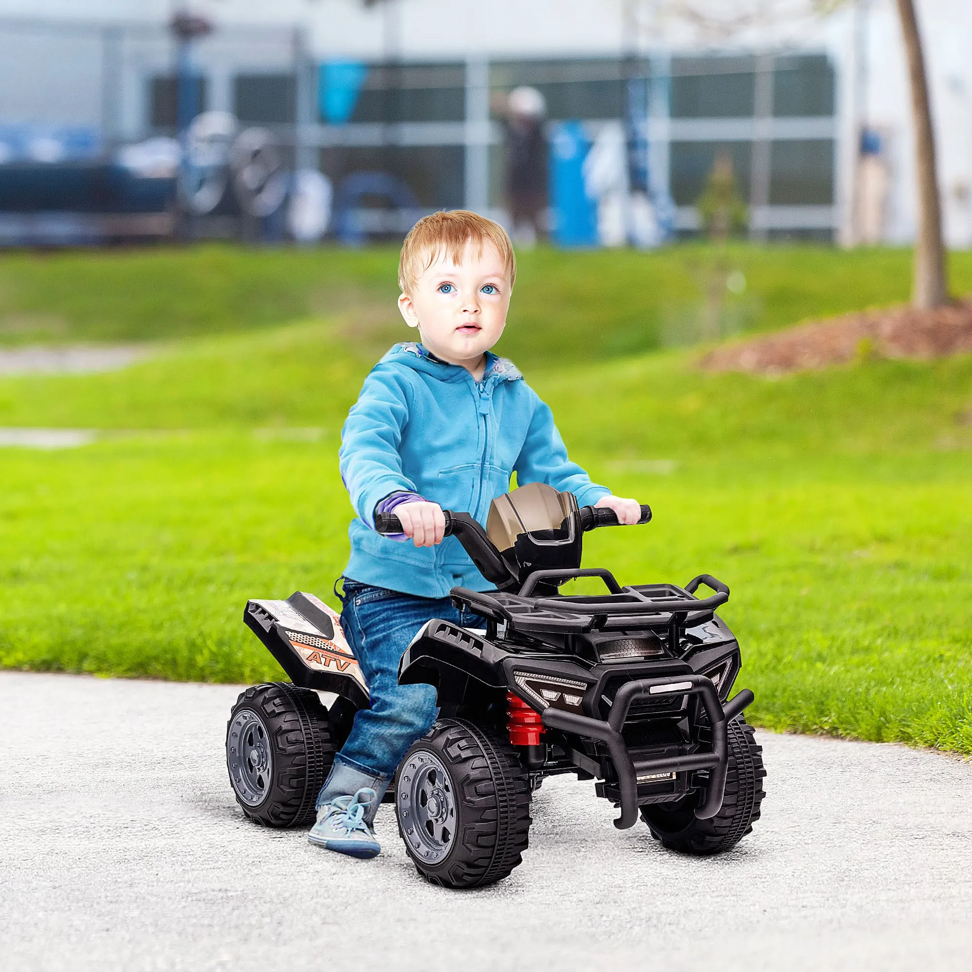 HOMCOM Kids Ride On Car Four Wheeler Quad Bike 6v - Black