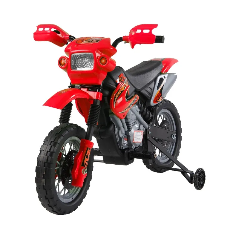 HOMCOM Kids Ride on Electric Motorcycle 6V Battery Scooter - Red