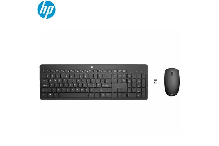 HP 230 Keyboard & Mouse USB Type A Wireless 2.40 GHz Keyboard USB Type A Wireless Mouse Optical 3 Button Scroll Wheel Compatible with All-in-One PC for PC 18H24AA