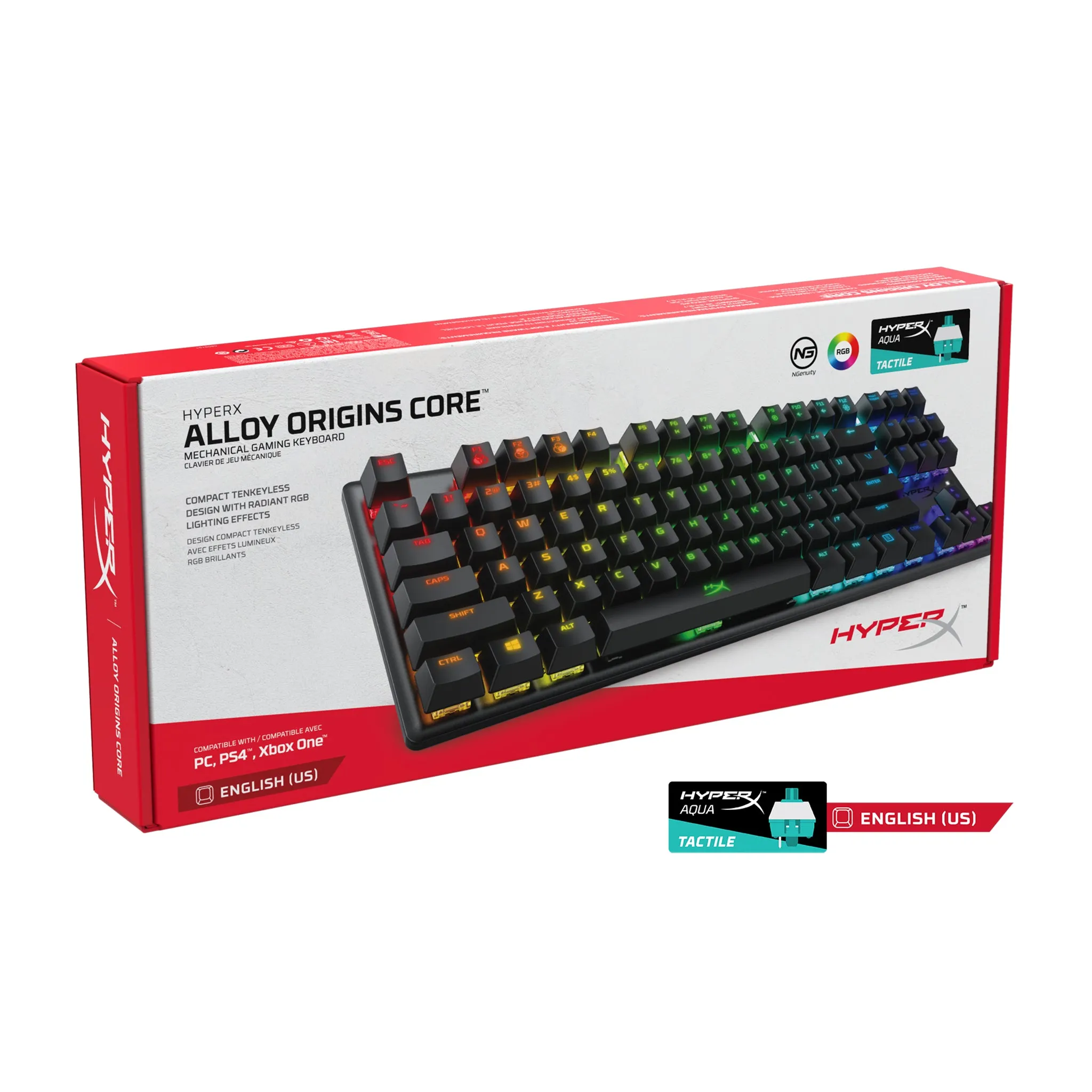 HyperX Alloy Origins Core RGB Mechanical Gaming Keyboard (Aqua Switches)