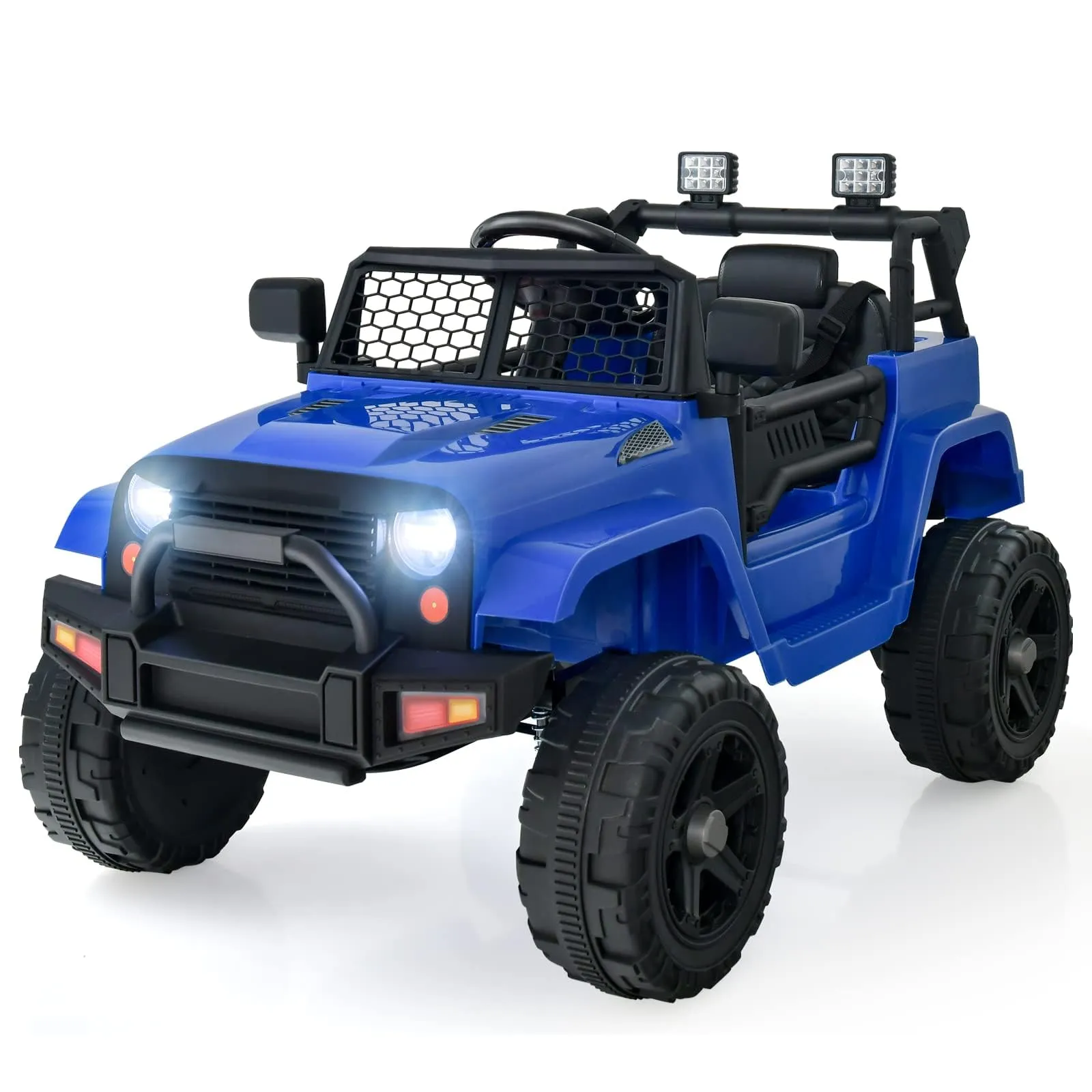 INFANS Kids Ride on Truck, 12V Electric Vehicle Jeep Car with Remote Control, Toddlers Battery Powered Toy with 2 Speeds