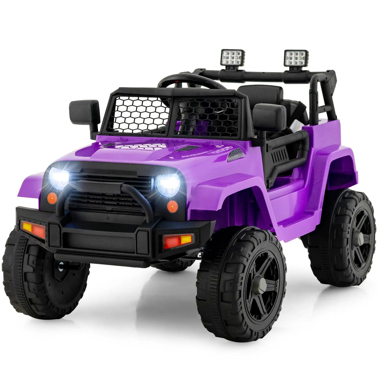 INFANS Kids Ride on Truck, 12V Electric Vehicle Jeep Car with Remote Control, Toddlers Battery Powered Toy with 2 Speeds