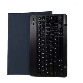 iPad 10.2" (2021/2020/2019) / iPad Air 10.5" (2019) / iPad Pro 10.5" Leather case with detachable Bluetooth keyboard (QWERTY) - Dark blue