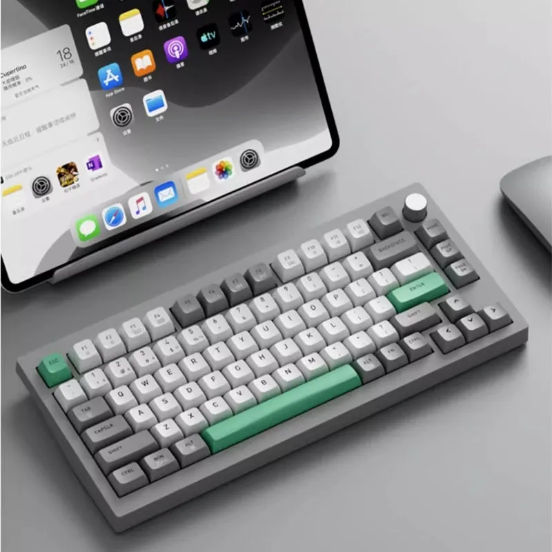 JAMESDONKEY A3 Grey Cyan Mechanical Keyboard