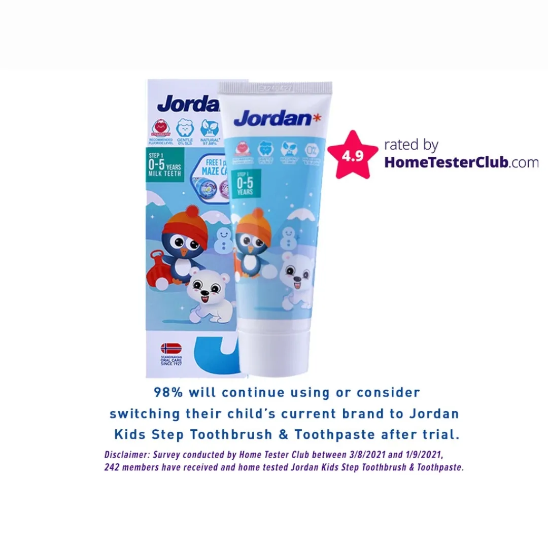 Jordan Kids Toothpaste Step 1 (75g) (0-5yrs)