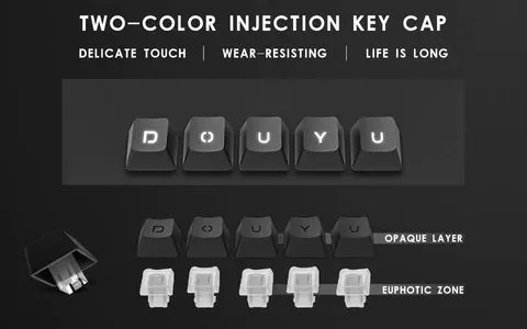 K60-Series 104-Key Full Sized Wired Membrane Keyboard with 3 Color Options and  7-Color Illuminated Backlit