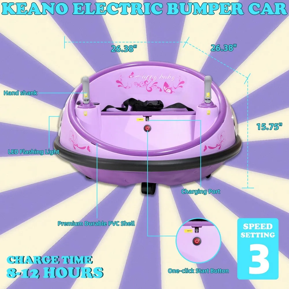 KEANO 12V Electric Bumper Car for Toddlers & Kids 1.5-5 Years Old