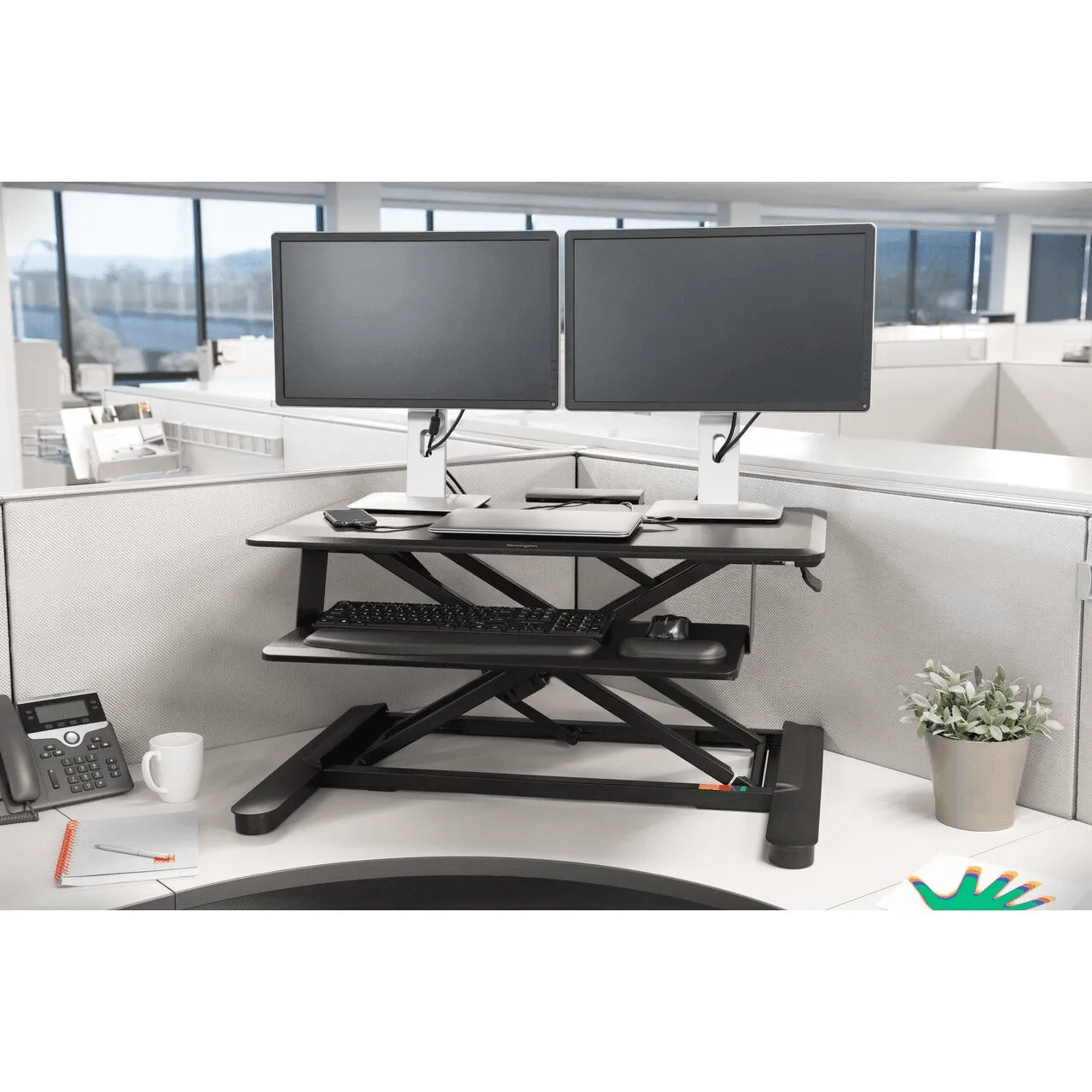 Kensington Smartfit Sit Stand Height Adjustable Workstation Black