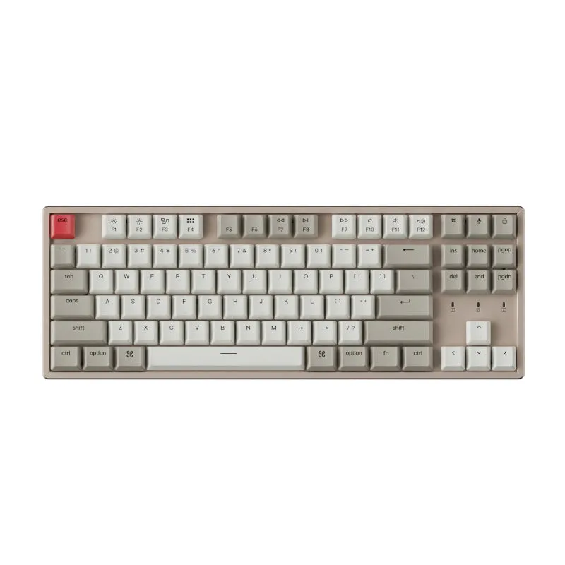 Keychron K8 87 Key Keychron Aluminium Frame Mechanical Keyboard Non-Backlit Red Switches