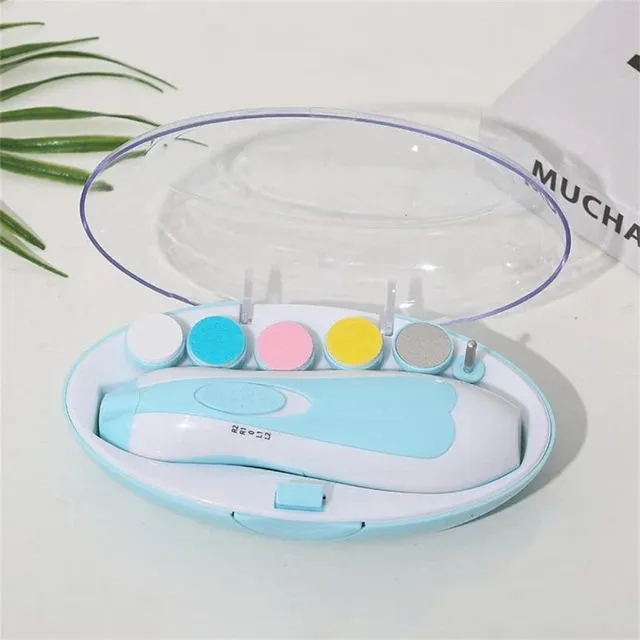 Kids Baby Nail Trimmer Electric Baby Manicure Pedicure Nail Clipper Cutter Scissors Care Set New Born