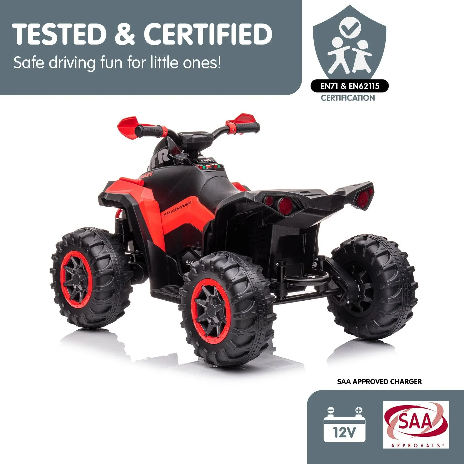 Kids Electric Quad ATV 50W with MP3, LED Lights - Kahuna