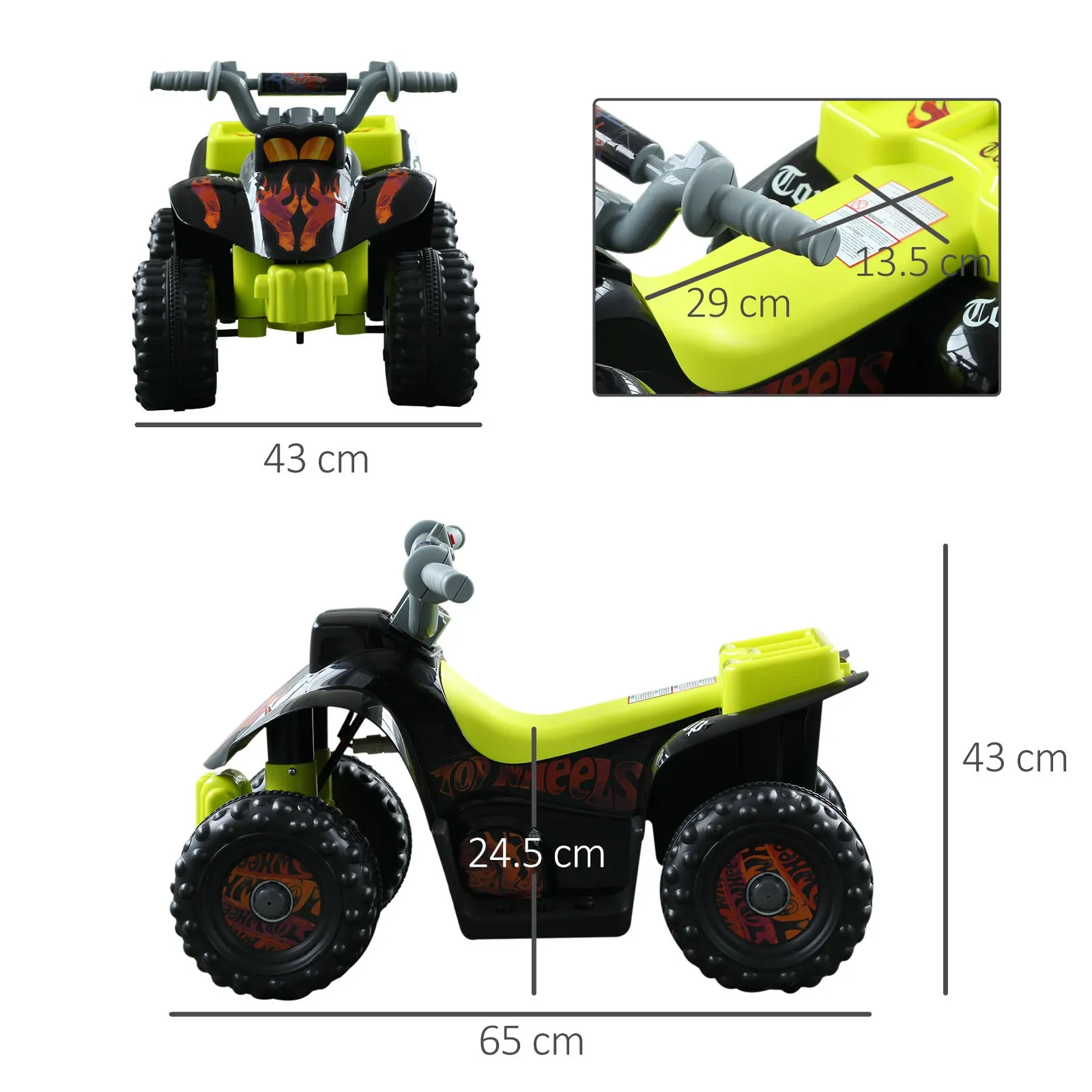 Kids Electric Quad Bike - Black