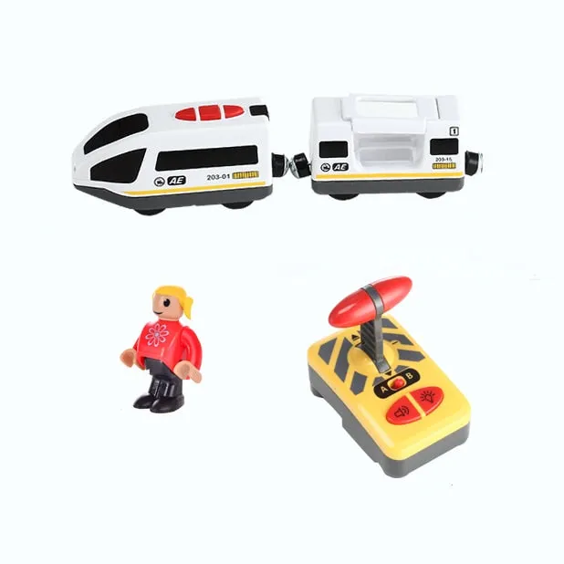 Kids Electric Train Toys Set Train Diecast Slot Toy Fit for Standard Wooden Train Track Railway