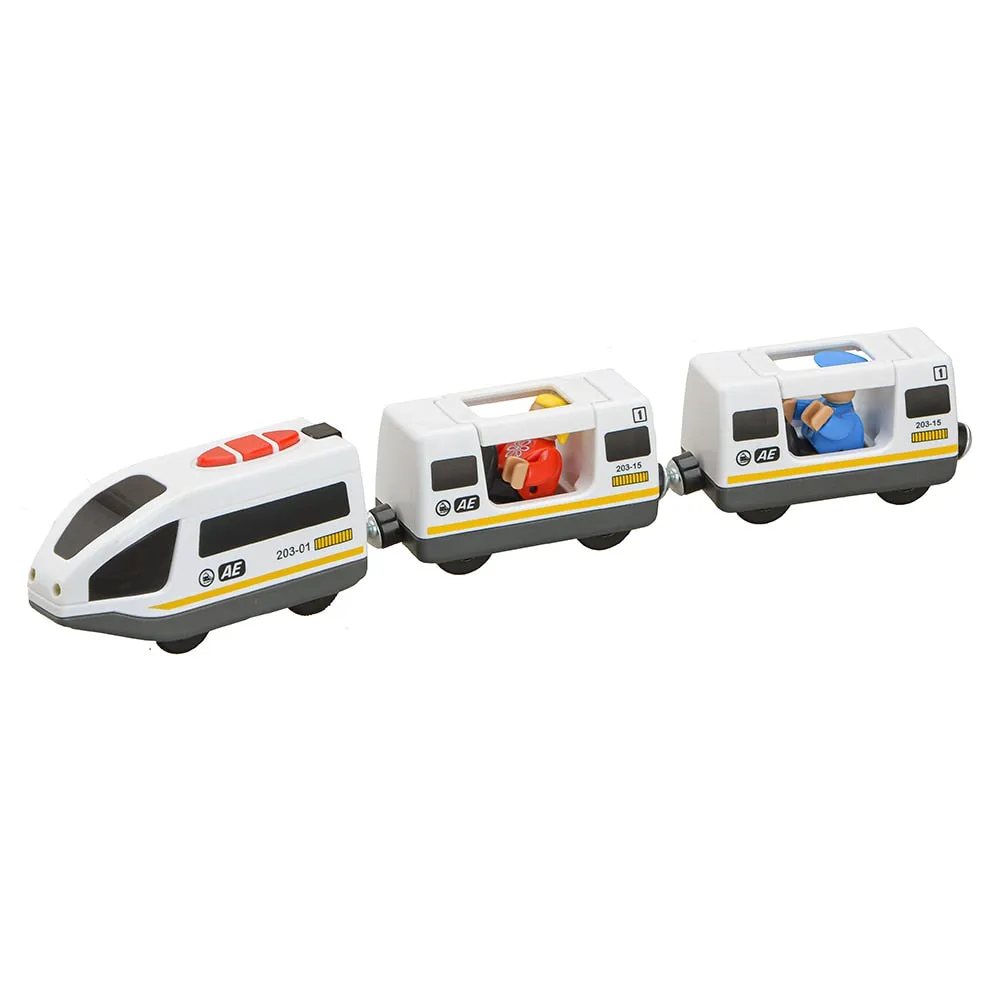 Kids Electric Train Toys Set Train Diecast Slot Toy Fit for Standard Wooden Train Track Railway