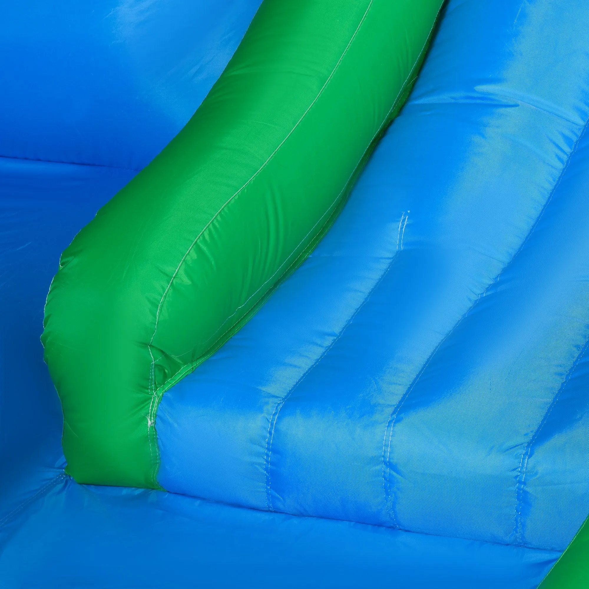 Kids Inflatable Bouncy Castle Water Slide 6 in 1 Bounce House Jumping Castle Water Pool Gun Climbing Wall Basket for Summer Playland