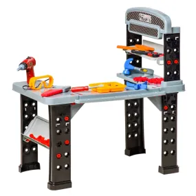 Kids Toy Workbench Set Pretend Play w/ Realistic Tools Electric Drill