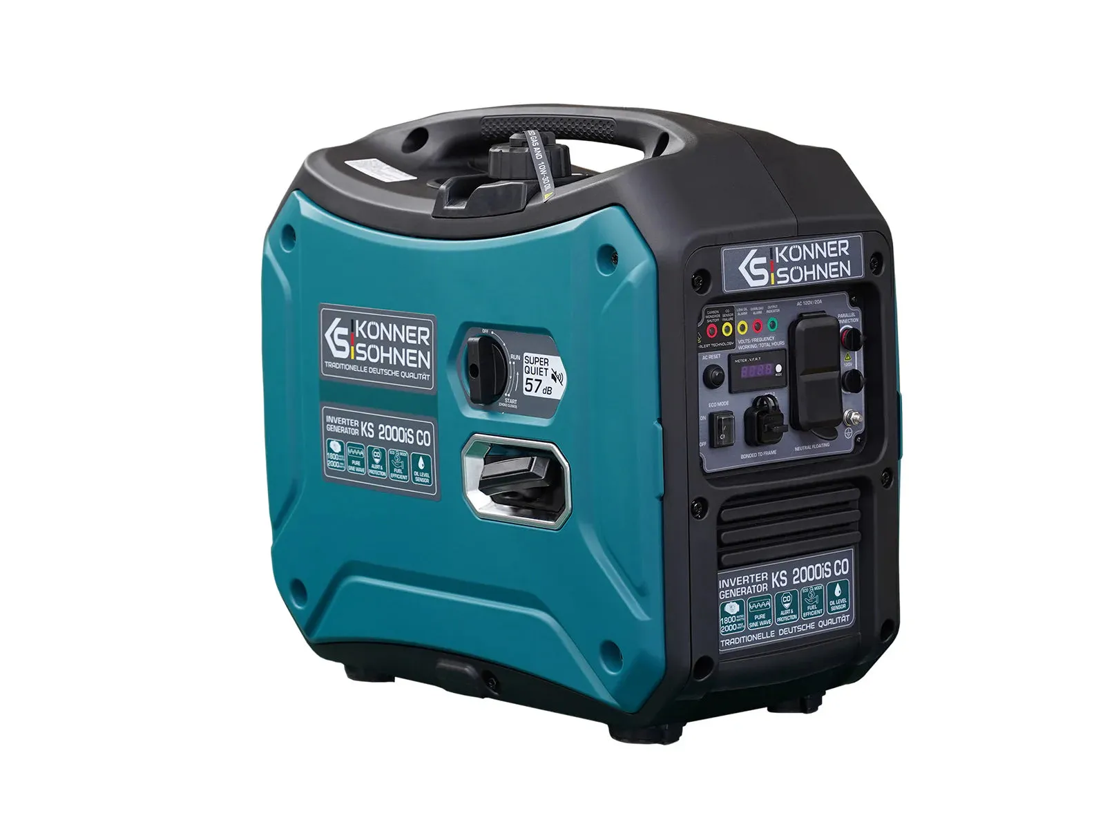 Konner Sohnen KS 2000iS CO 1800W/2000W Generator Gas Inverter with CO Sensor Pure Sine Wave New