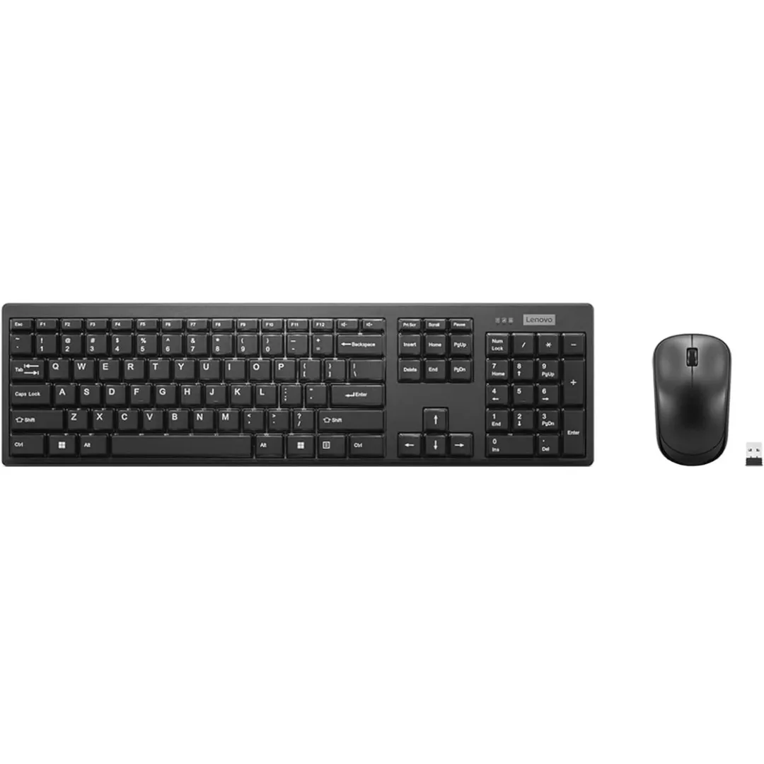 Lenovo 100 Wireless Keyboard and Mouse Combo Cordless Set