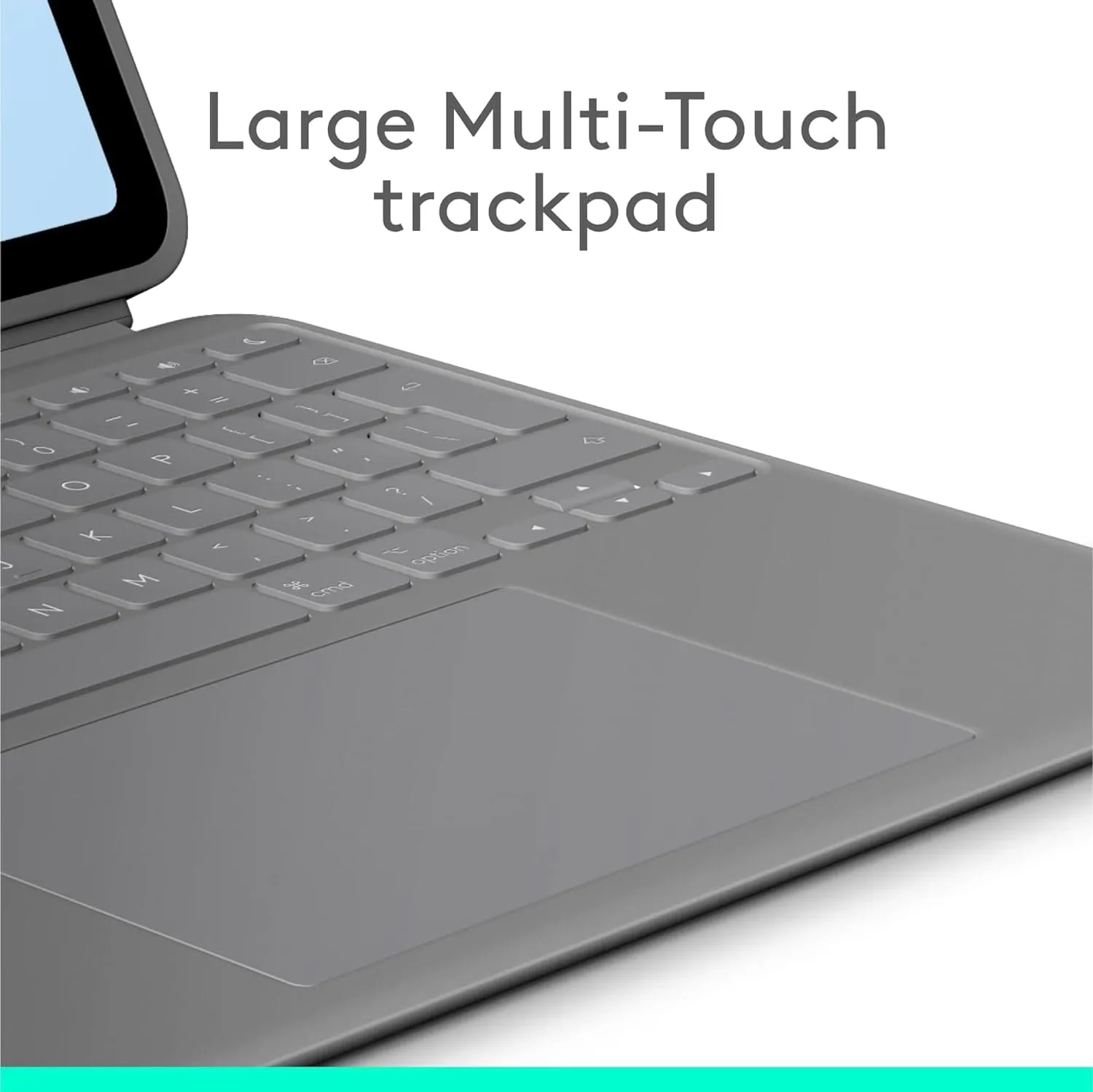 Logitech Combo Touch Keyboard Case for iPad Air 13" (M2, 2024) - Detachable Backlit Keyboard, Kickstand, QWERTY UK Layout - Grey