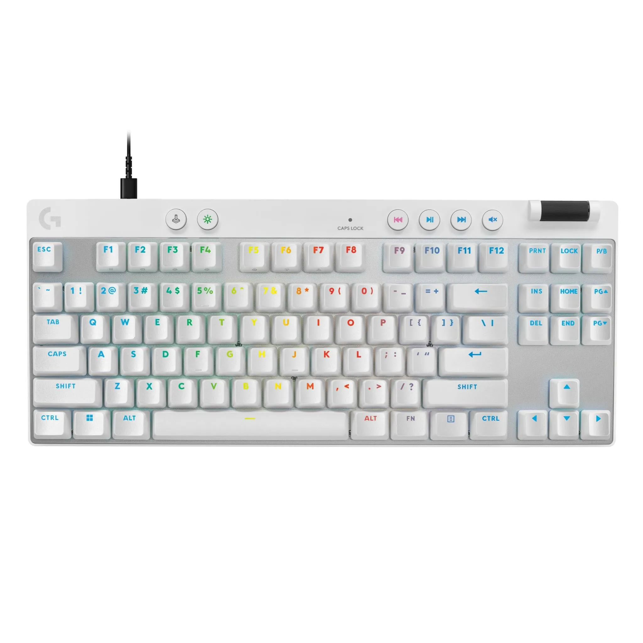 Logitech G PRO X TKL RAPID Tenkeyless Gaming Keyboard with Magnetic Analog Switches (White)