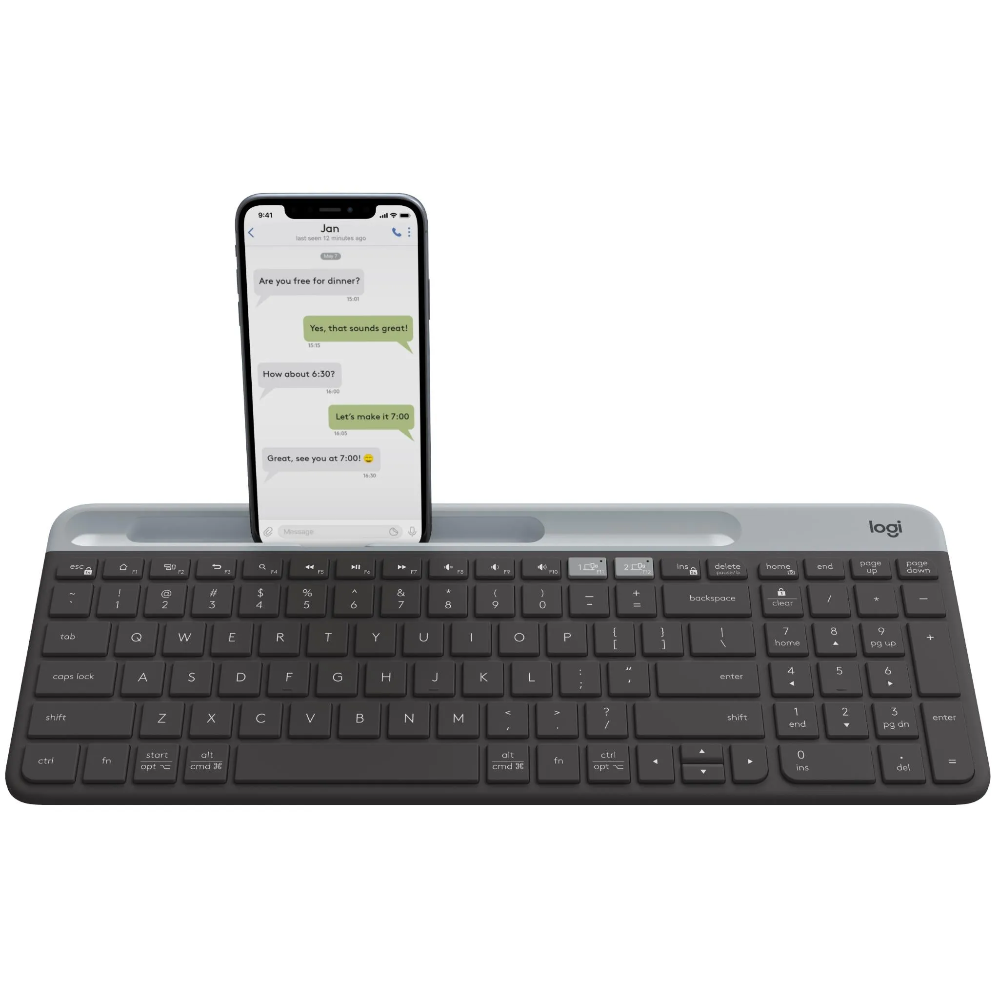 Logitech K580 Slim Multi-Device Wireless Keyboard (Graphite)