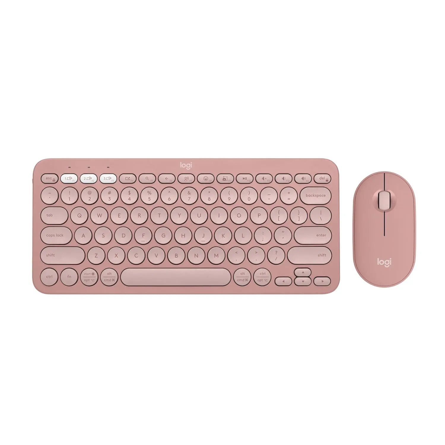 Logitech Keyboard Mouse Pebble 2 Combo Tonal Rose