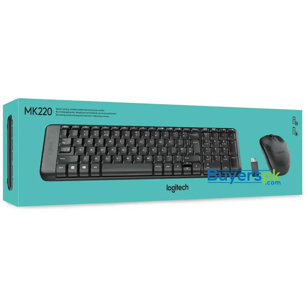 Logitech Mk220 Wireless Combo Compact Keyboard and Mouse Set