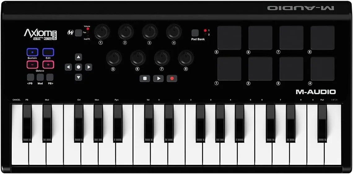 M-Audio AXIOM AIR MINI 32 Premium Keyboard And Pad Controller