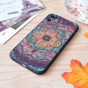 Mandala Print Soft Silicone Matt iPhone Case