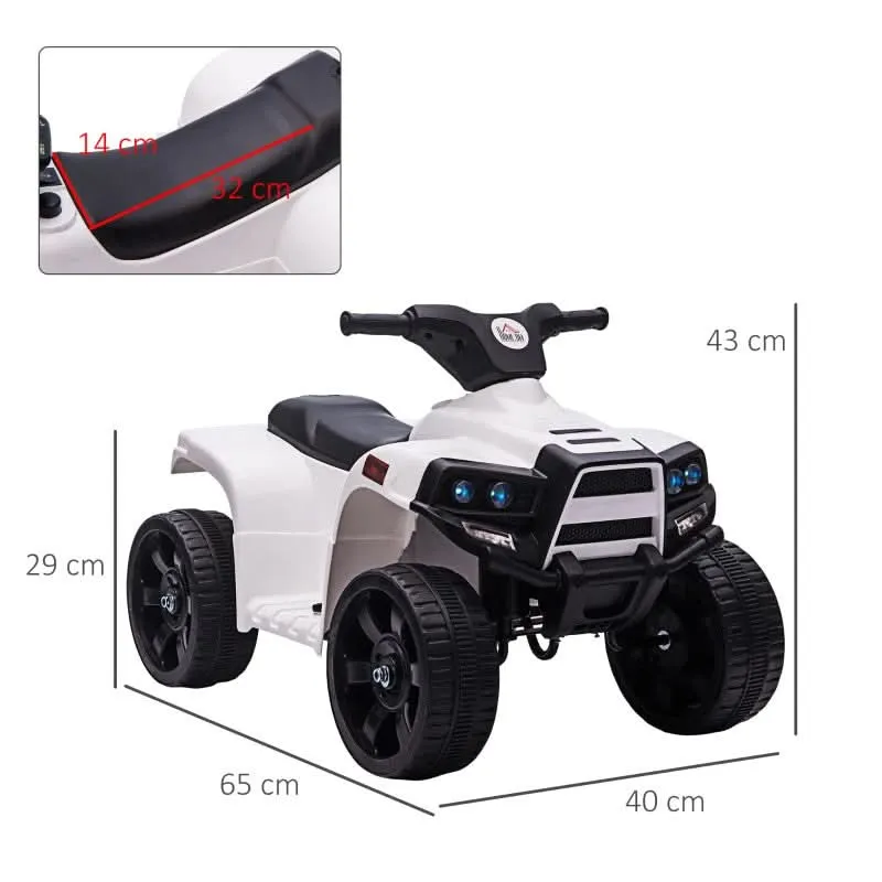 Maplin Plus 6V Kids Electric Ride On ATV Toy Quad Bike with Headlights for 18-36 Months