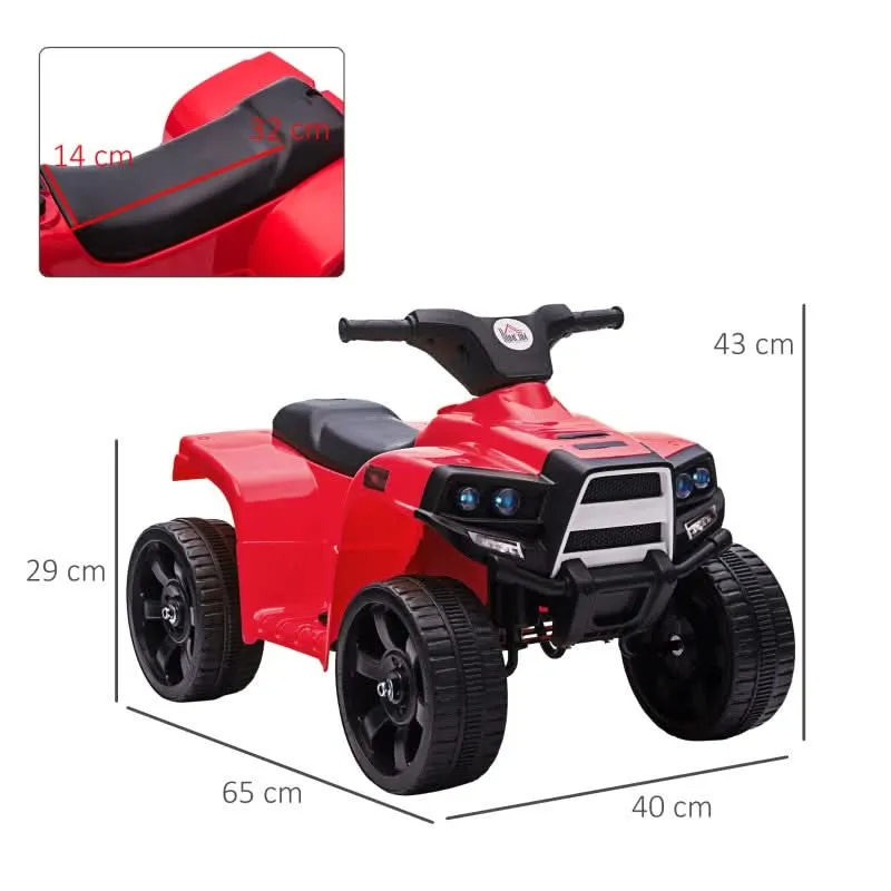 Maplin Plus 6V Kids Electric Ride On ATV Toy Quad Bike with Headlights for 18-36 Months