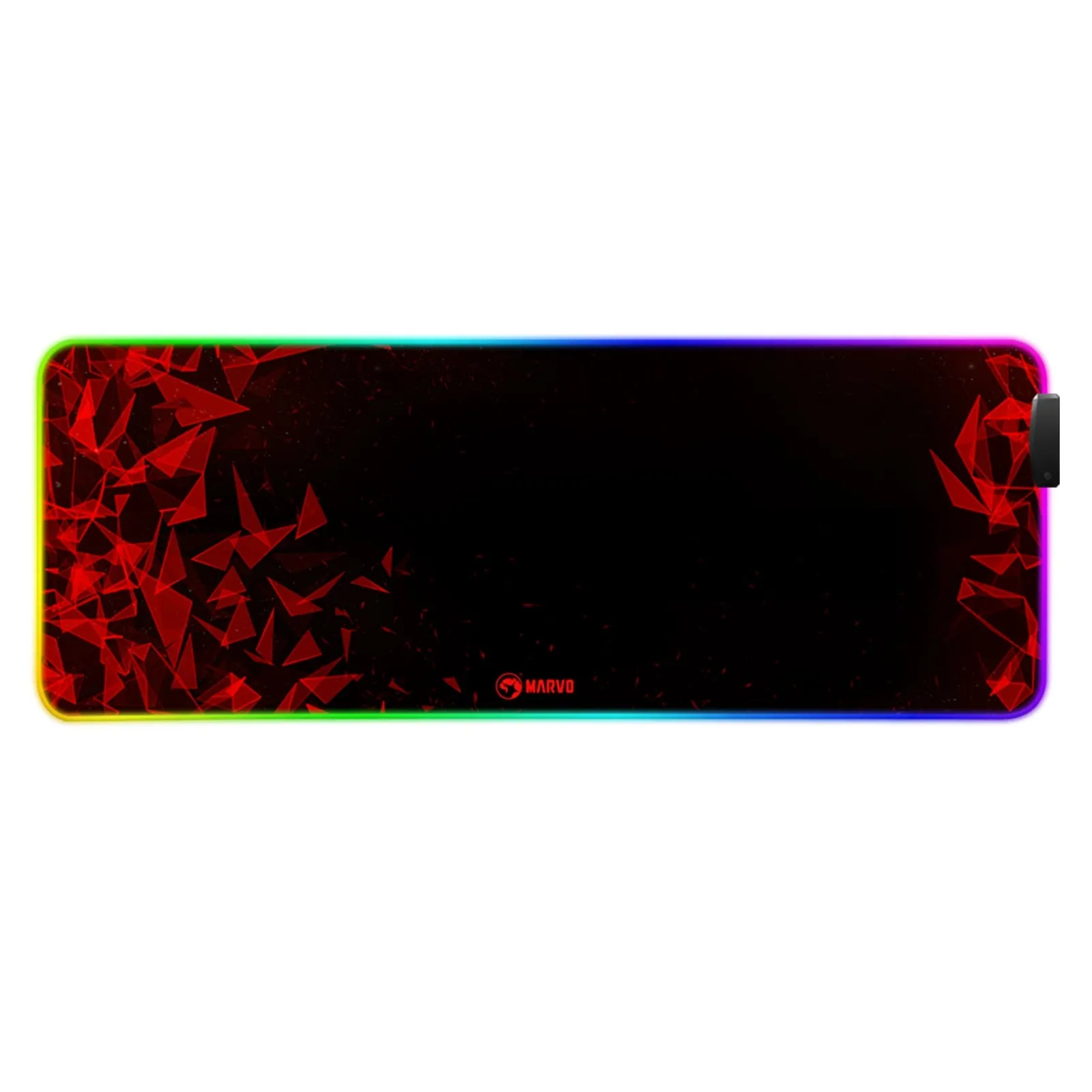 Marvo Gaming Mouse Pad with 4-Port USB Hub - Black & Red | 924778