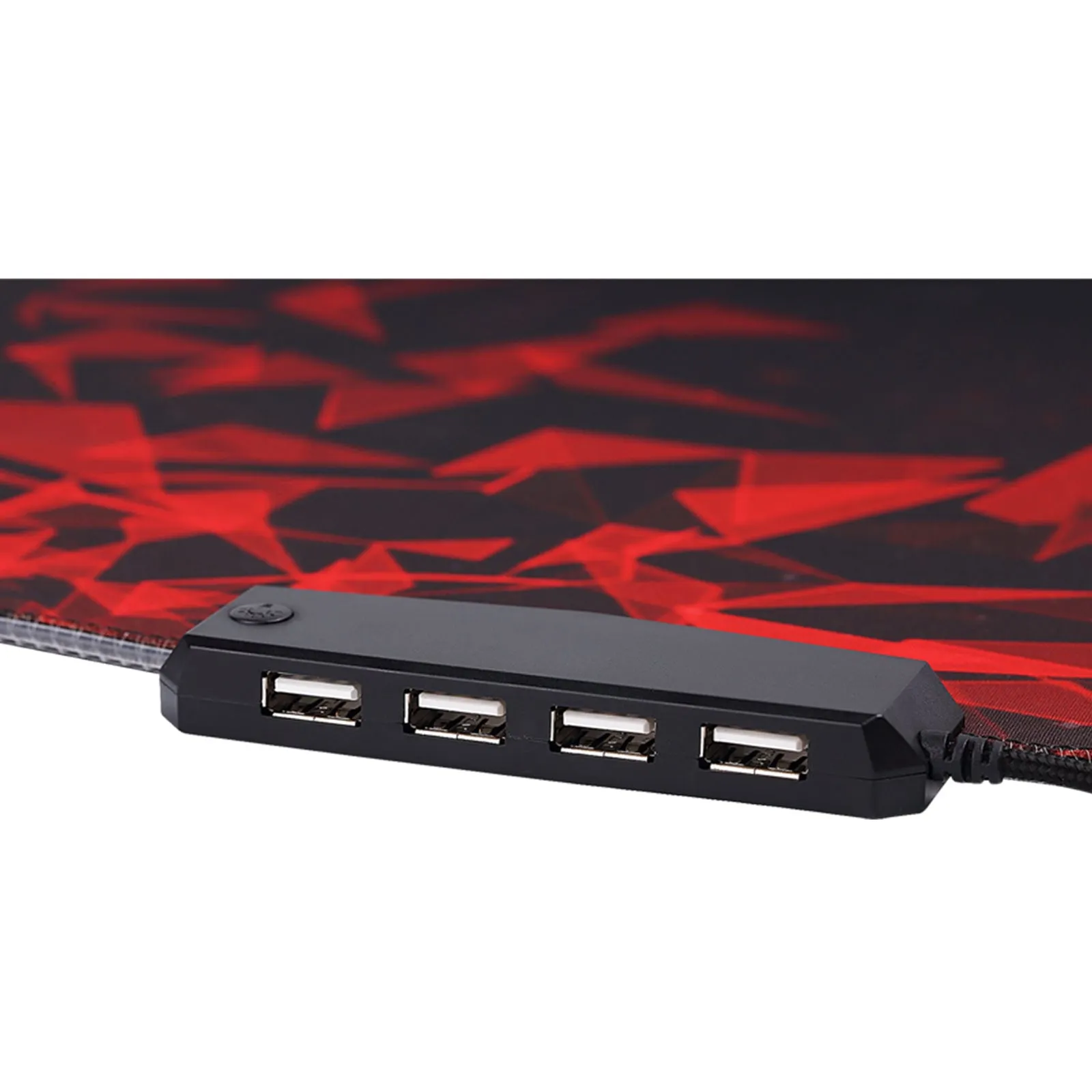 Marvo Gaming Mouse Pad with 4-Port USB Hub - Black & Red | 924778