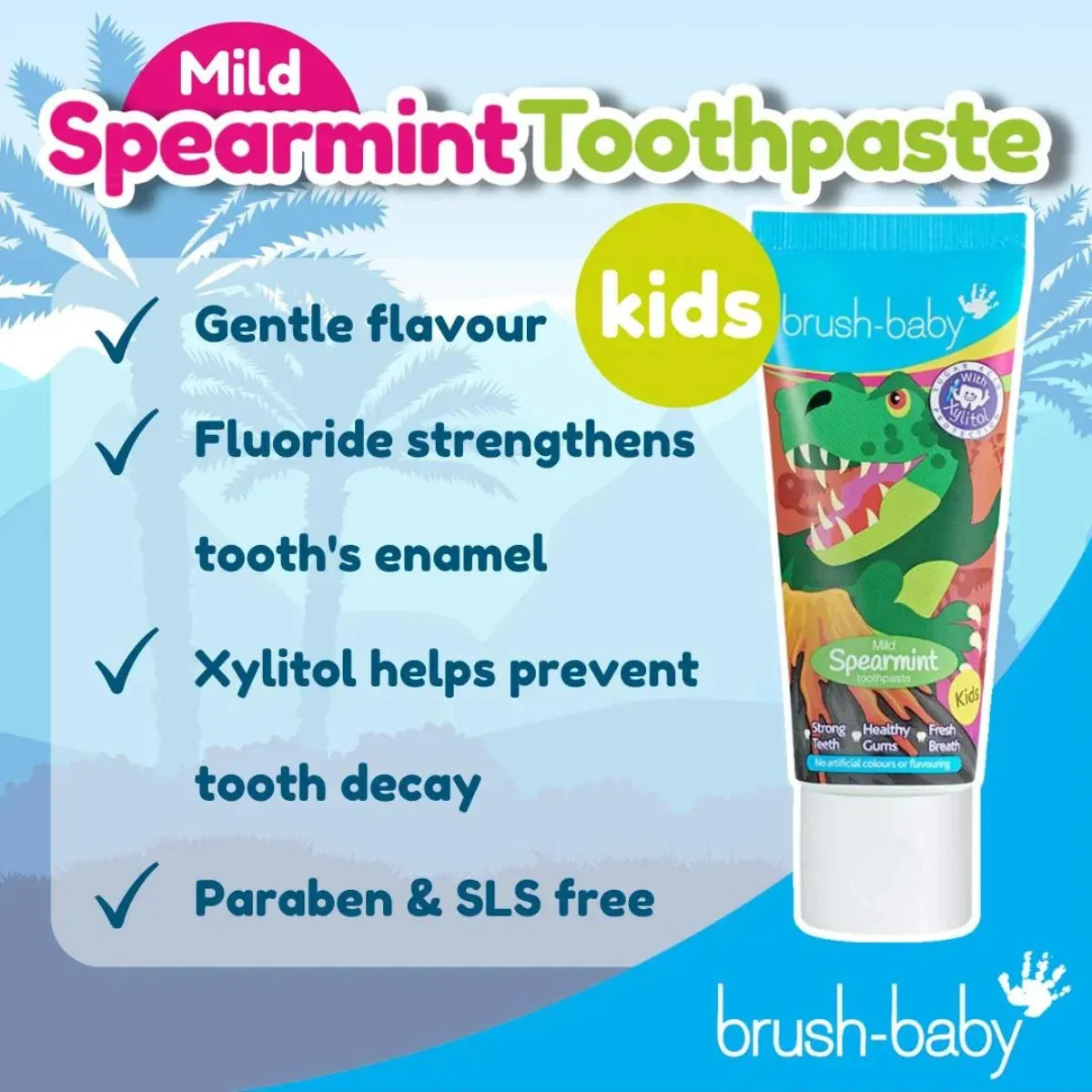 Mild Spearmint Dinosaur Kids Toothpaste