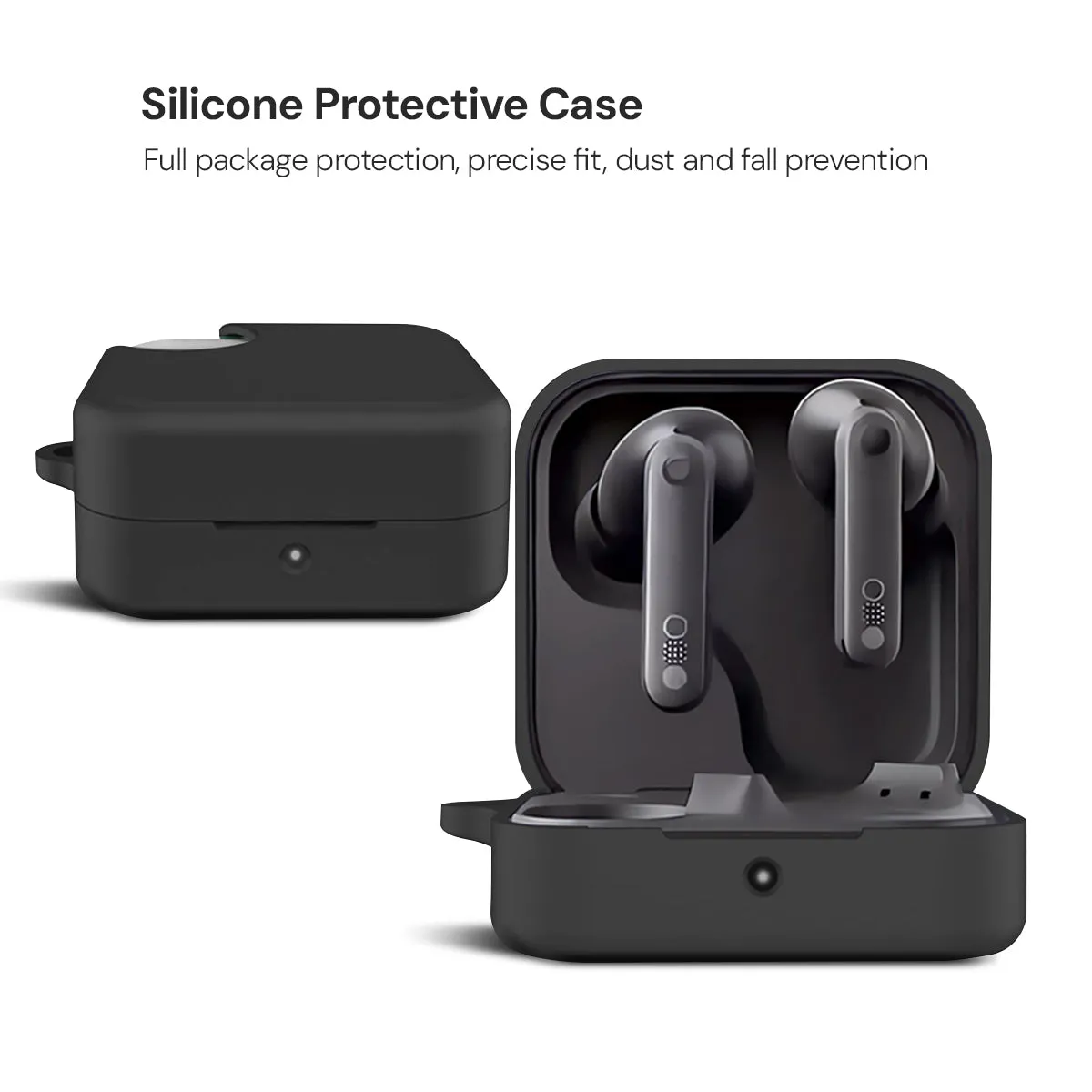 Nothing buds Pro 2 Case Cover | Silicone Protective Headphone case - Black