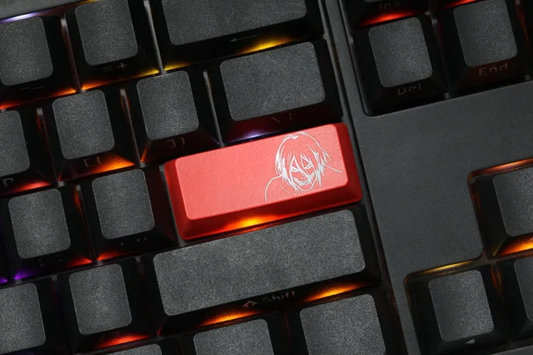 NOVELTY SHINE THROUGH ABS ETCHED ENTER KEYCAP Attack Titian inspired