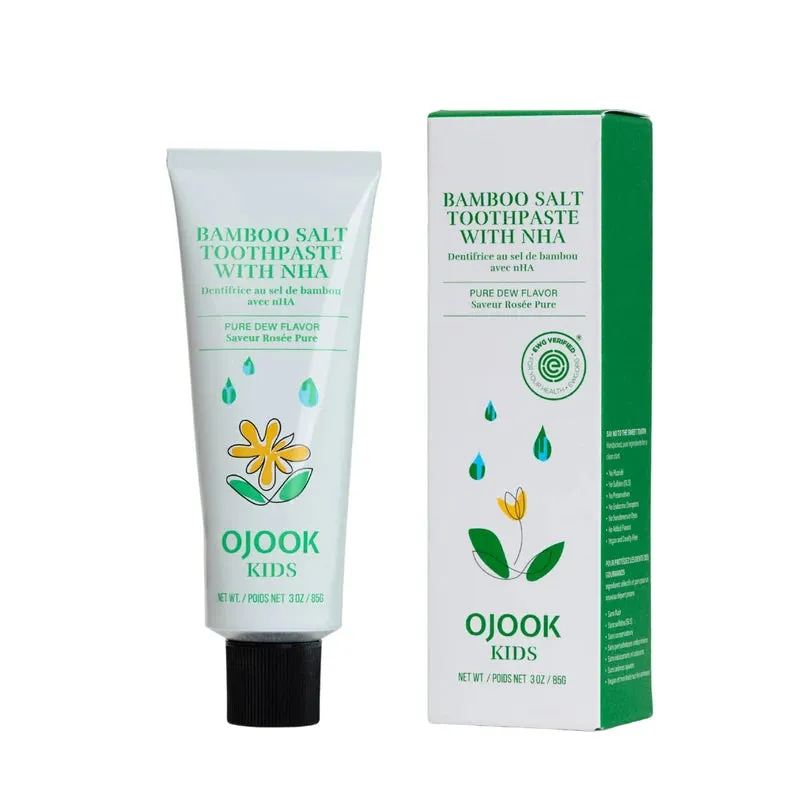 OJOOK Kids Bamboo Salt Toothpaste with nHA Pure Dew