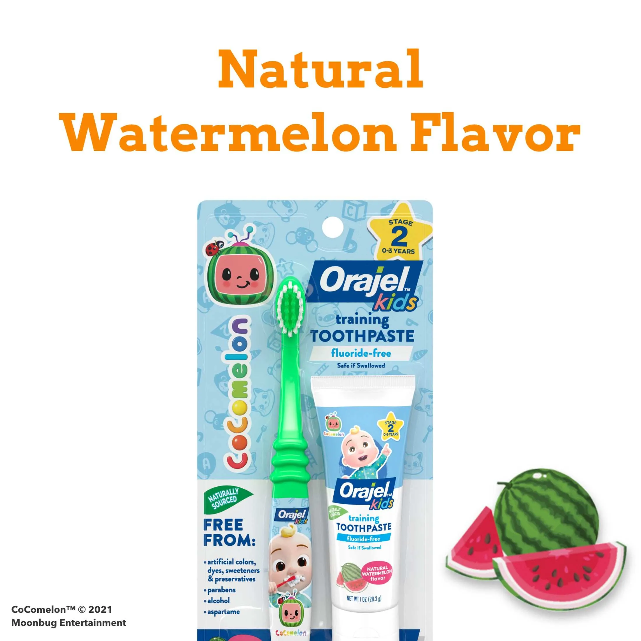 Orajel Kids Cocomelon Fluoride-Free Training Toothpaste & Toothbrush