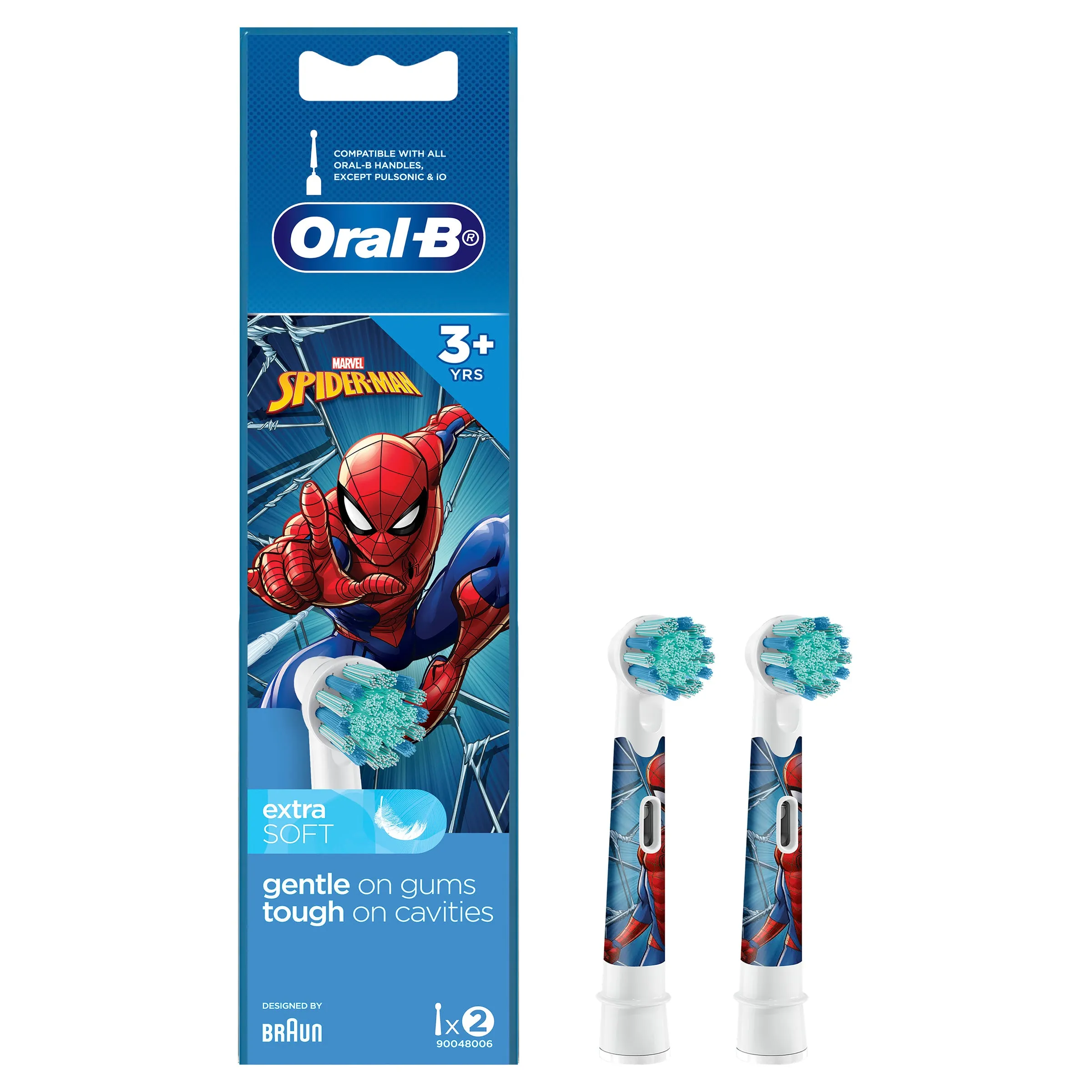 Oral-B Kids Spider-Man 3  Years Brush Head 2 Count