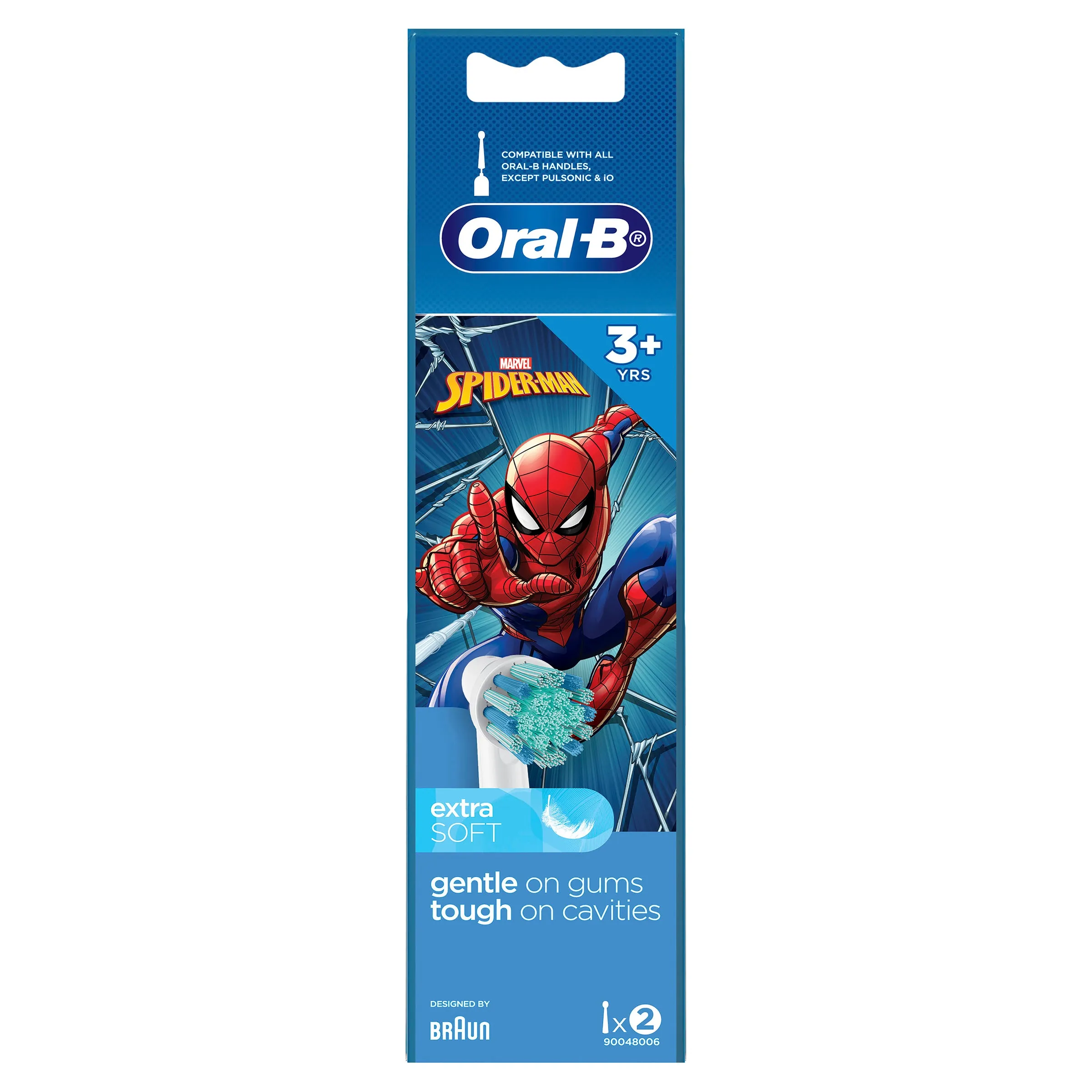 Oral-B Kids Spider-Man 3  Years Brush Head 2 Count