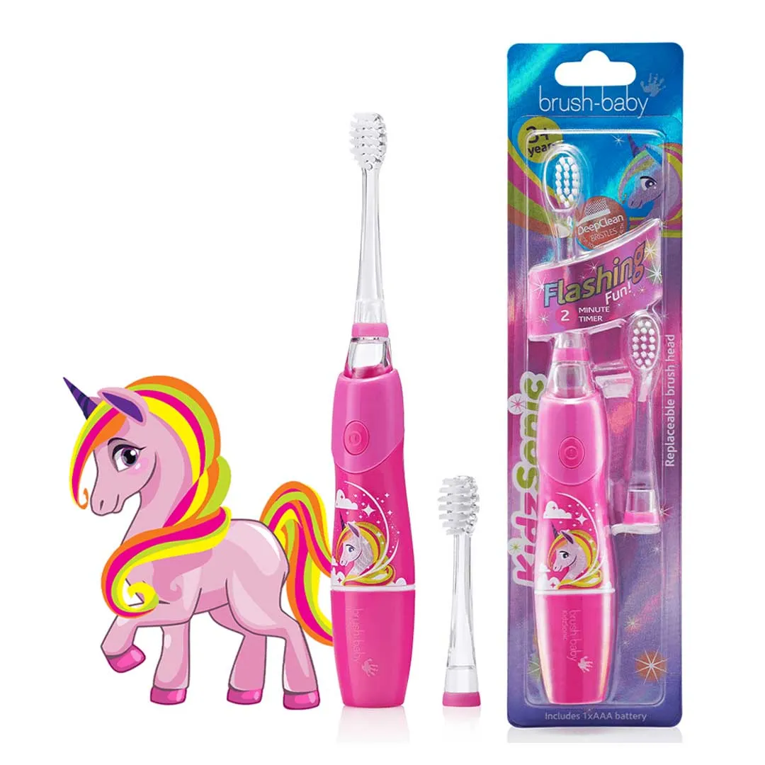 Pack of 2 KidzSonic® Unicorn Kids Electric Toothbrush (3  years)