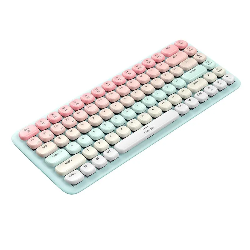 Pastel Pink & Green Wireless Keyboard