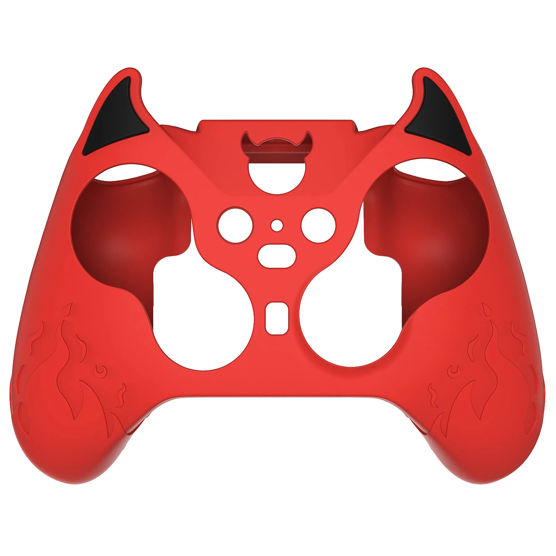 PlayVital Cute Demon Silicone Case Cover for Xbox Elite Wireless Controller Series 2, Kawaii Anti-Slip Shockproof Controller Skin Grip for Xbox Elite Series 2 Core with Thumb Grip Caps - Red - UQNE2P002