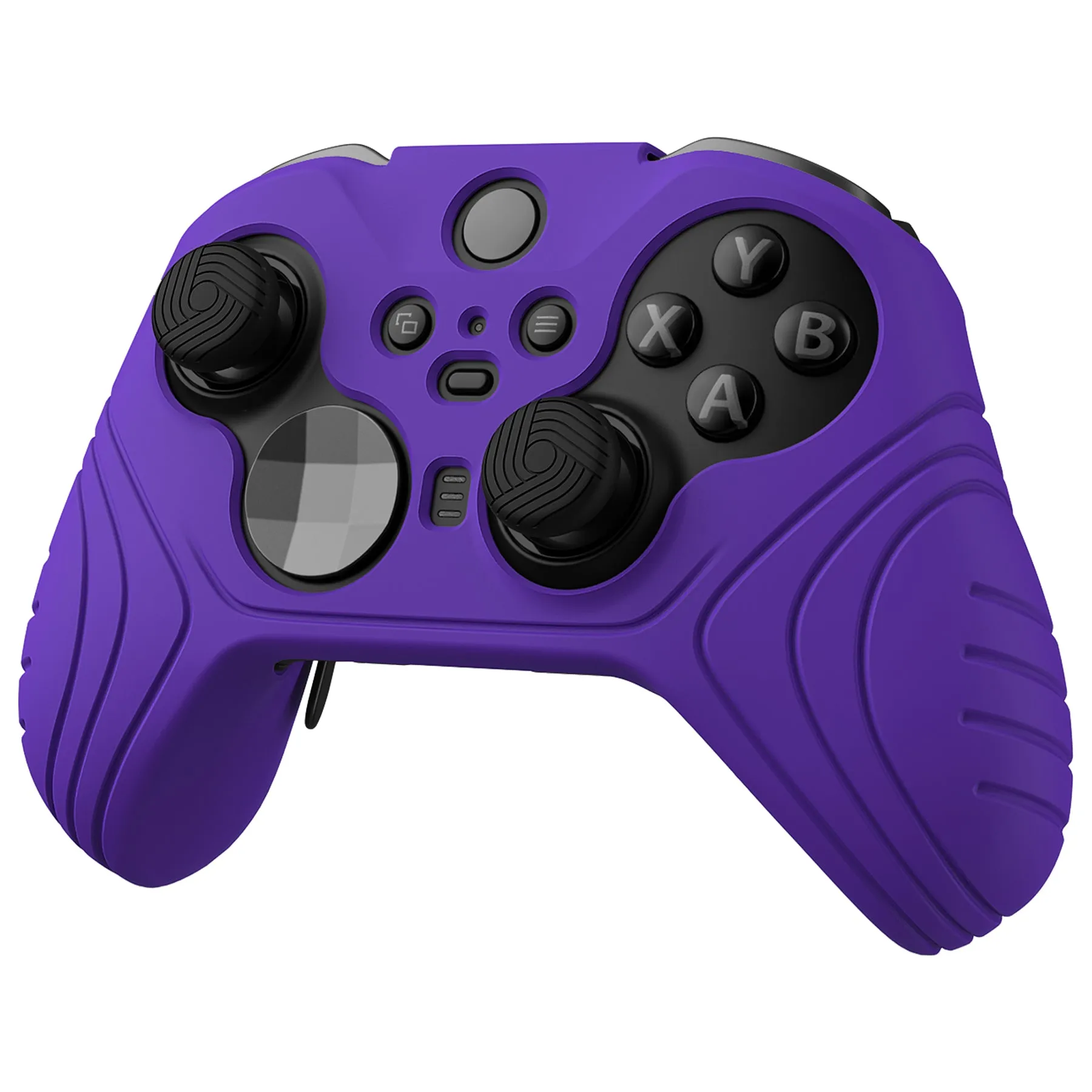 PlayVital Samurai Edition Anti Slip Silicone Case Cover for Xbox Elite Wireless Controller Series 2, Ergonomic Soft Rubber Skin Protector for Xbox Elite Series 2 with Thumb Grip Caps - Purple - XBE2M009