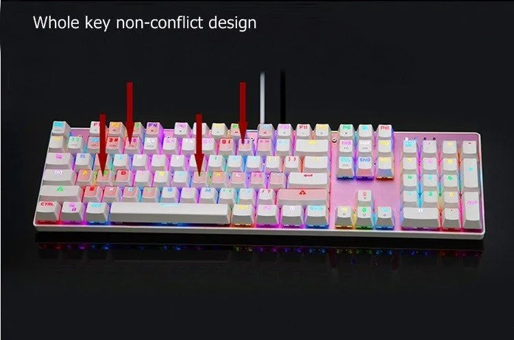 PRO | GAMER "INFLICTOR" MOTOSPEED INFLICTOR GAMING KEYBOARD SWITCHES BACKLIT RGB ERGONOMICS LED LIGHT PROFESSIONAL