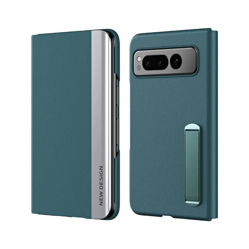 PU Leather Flip Phone Case With Kickstand For Google Pixel Fold