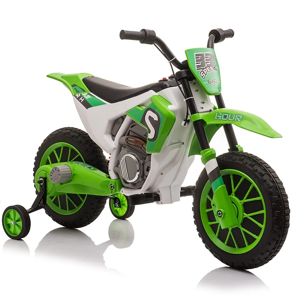 RCTOWN Kids Ride on Motorcycle Dirt Bike Electric Battery Powered Motorcycle Green